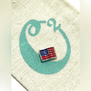 Origami Owl Living Lockets HTF Retired Original American Flag Floating Charm